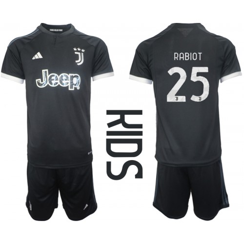 Dětský Fotbalový dres Juventus Adrien Rabiot #25 2023-24 Třetí Krátký Rukáv (+ trenýrky)